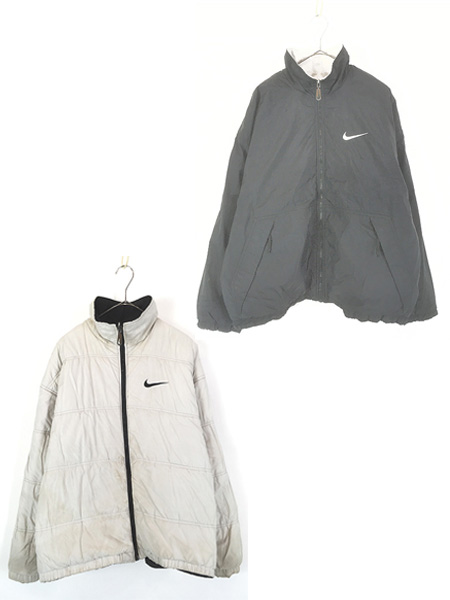 古着 90s NIKE BIG スウォッシュ プルオーバー ナイロン ジャケット M
