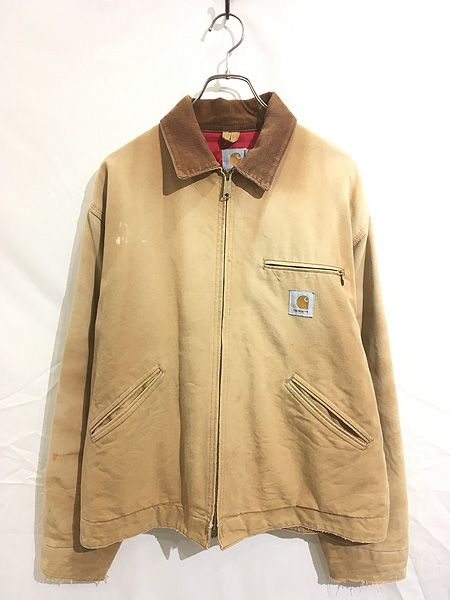 古着 80s- Carhartt レッド キルティング ライナー フェード ブラウン
