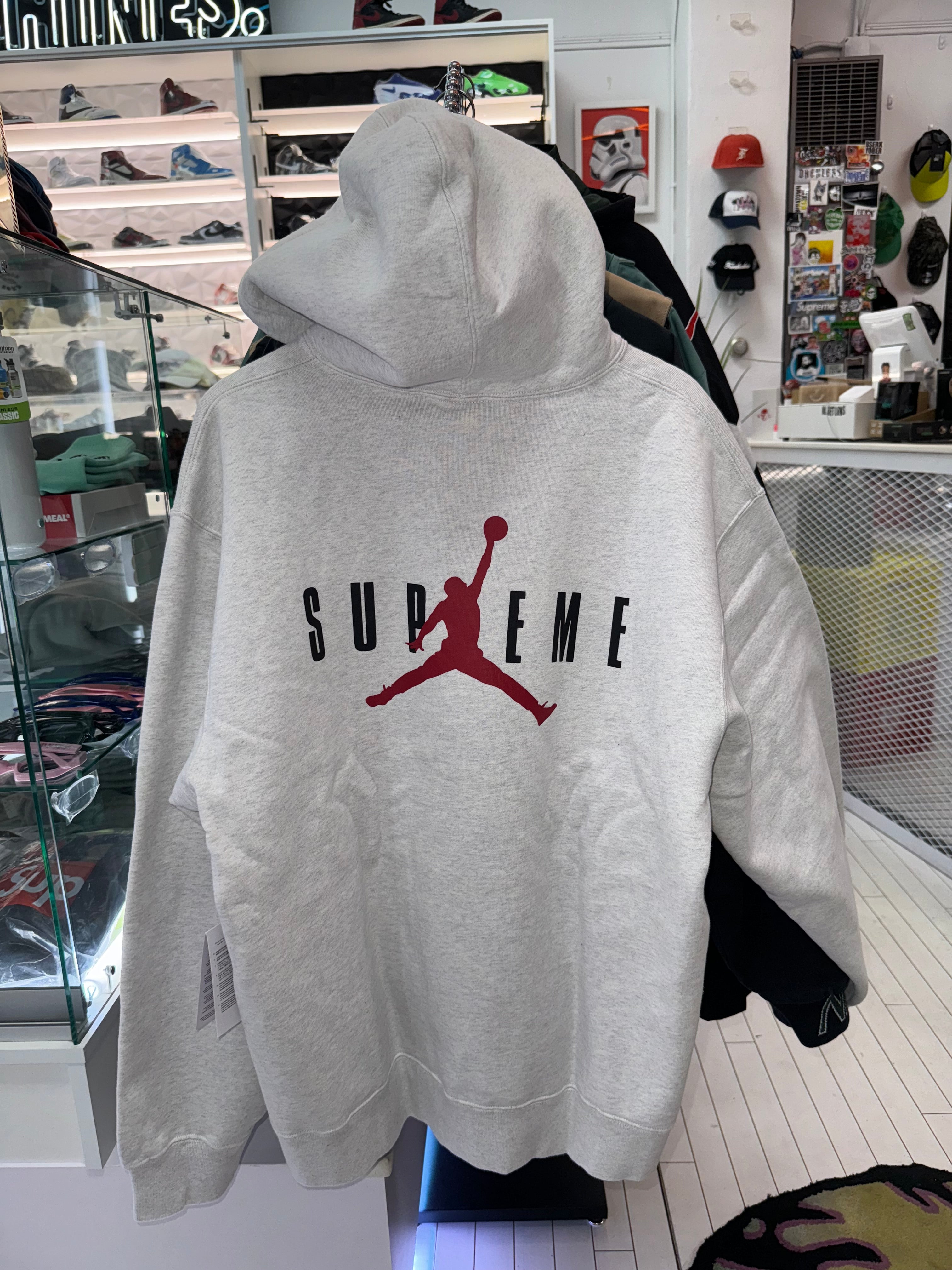 Supreme Jordan Hooded Sweatshirt (FW24) Grey – Drexlers