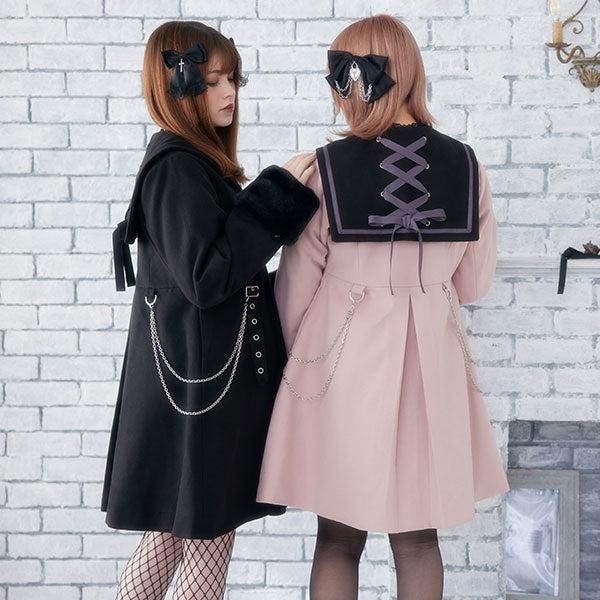 サイドチェーンセーラー闇属性コート – レディースファッション通販の