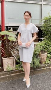 YOKOCHAN ヨーコチャン 半袖パール（水色）ドレス | 結婚式