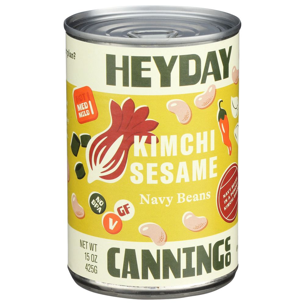 Heyday Canning Kimchi Sesame Navy Beans, 15 Ounce -- 12 per case