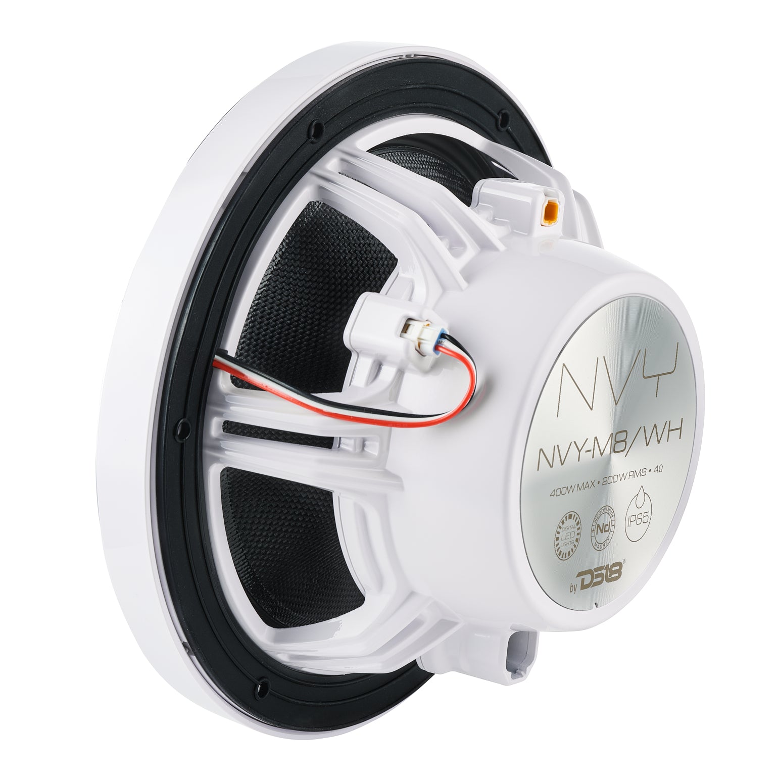 8” Marine Coaxial Speaker With Kevlar Cone, Bullet Tweeter, Neodymium