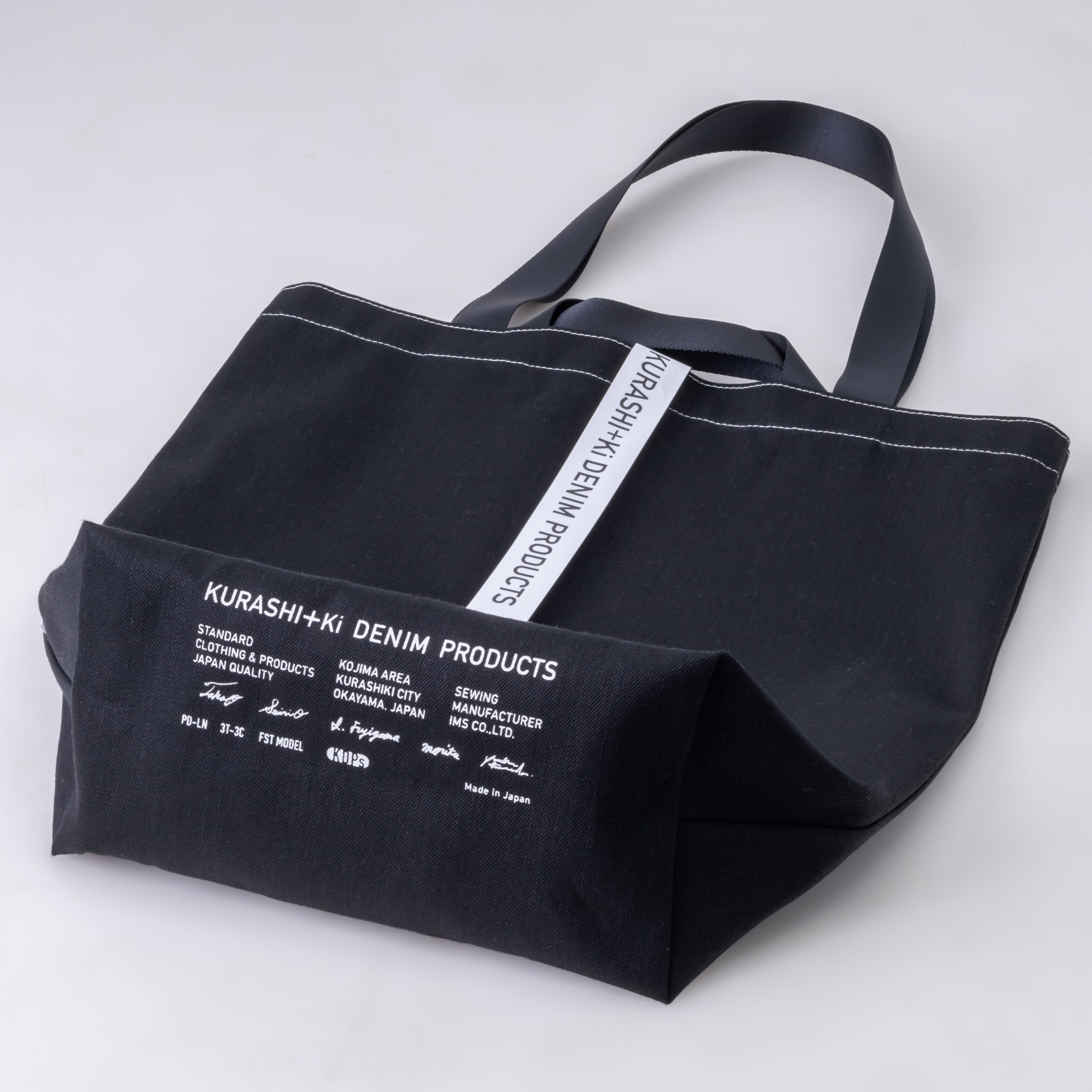 KURASHI+Ki BAG L BK（ショッピングトート・ブラック）(ブラック