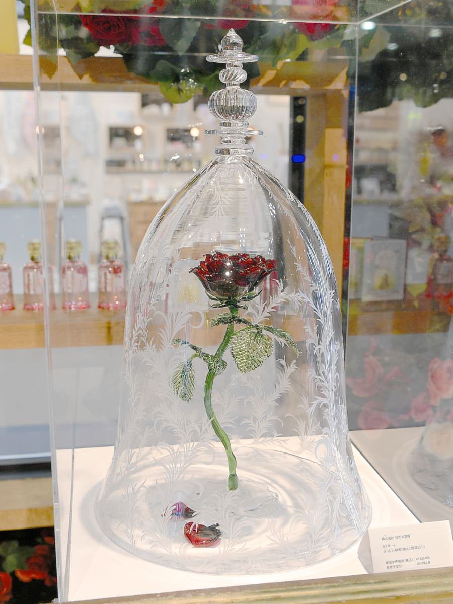 美しすぎる『美女と野獣』の魔法のバラ！日比谷花壇 ディズニー ガラス