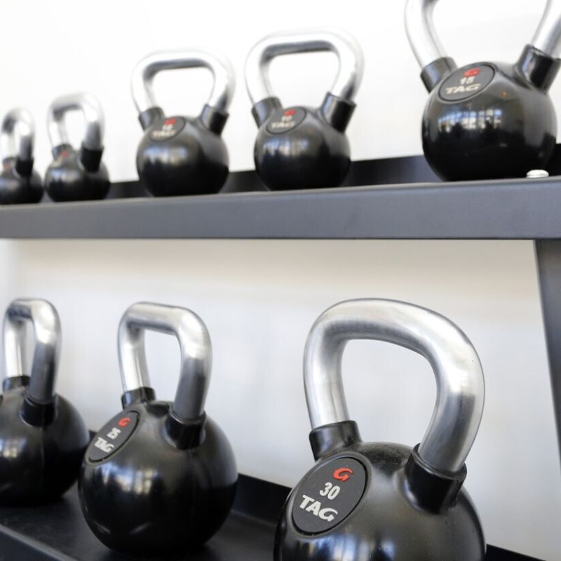 TAG Fitness RKETL Rubber Encased Kettlebell with Chemical Chrome