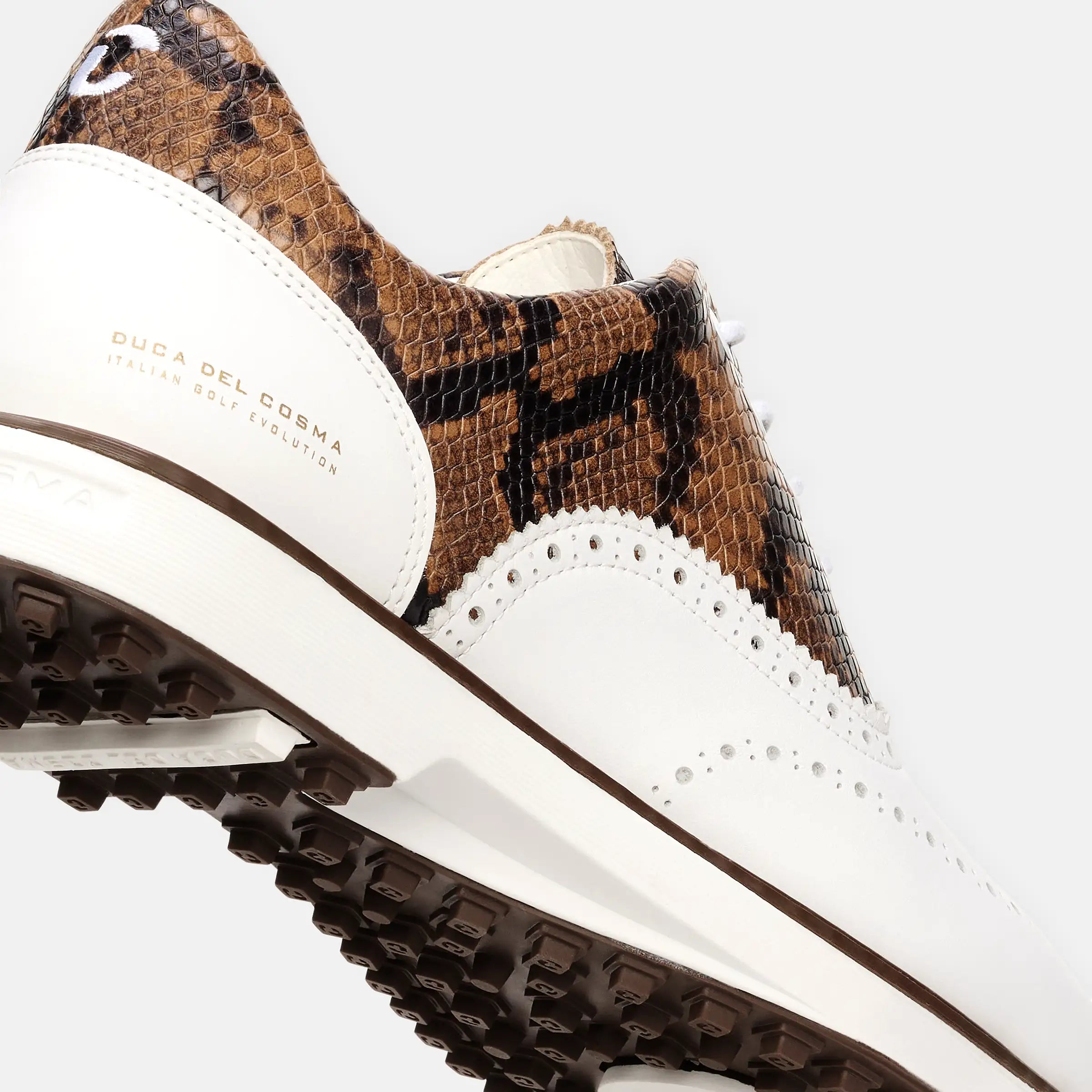 Lightweight Golf Shoes For Men - Dandy Leggero - White/Snake