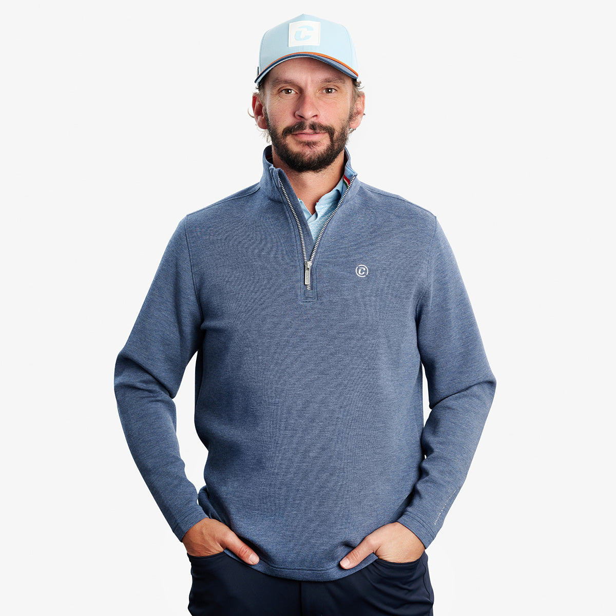 Mens Golf Sweater Luca - Navy – Duca del Cosma US