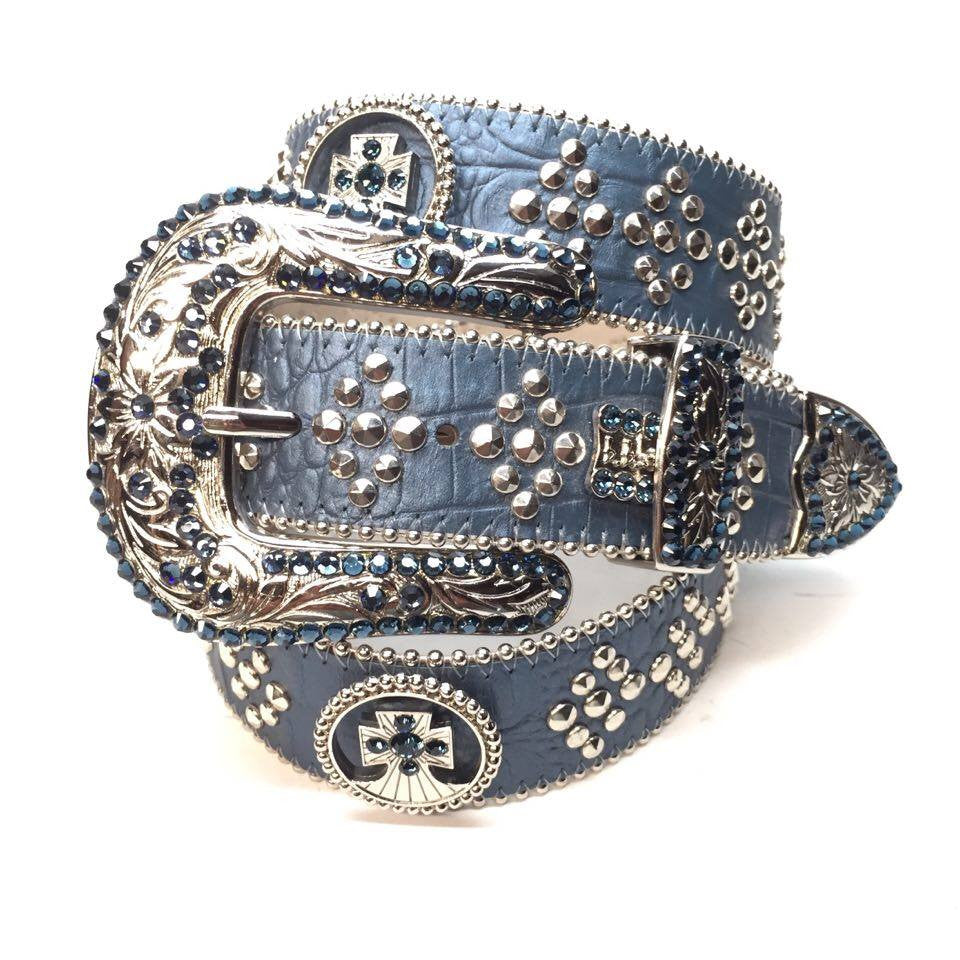 b.b. Simon Ocean Cross Crystal Belt – Dudes Boutique