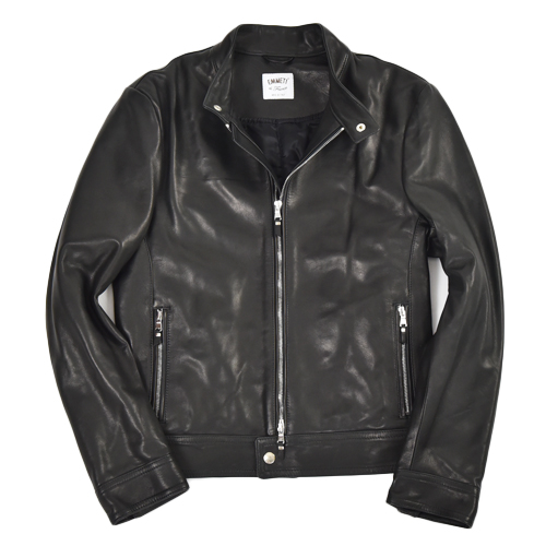 EMMETI ANDREA ラムナッパレザー 中綿 シングルライダースジャケット