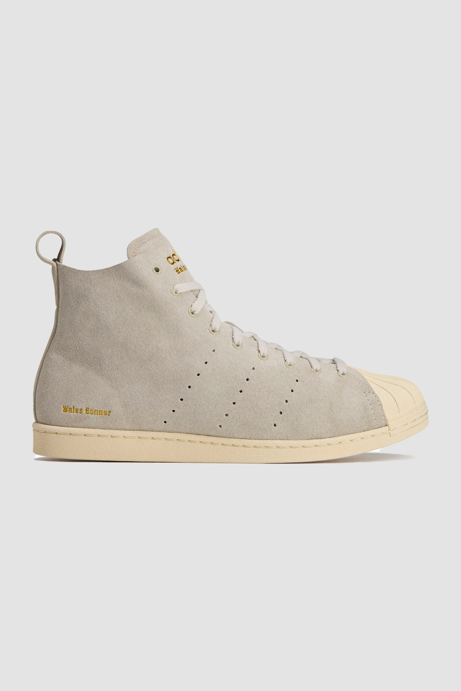 Adidas x Wales Bonner Superstar Hi Sneakers - Light Grey - Due West