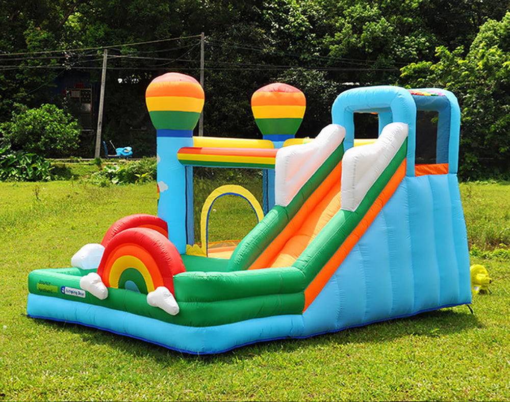 20240】エアー遊具 トランポリン 大型 遊具 すべり台 熱気球 虹 テーマ