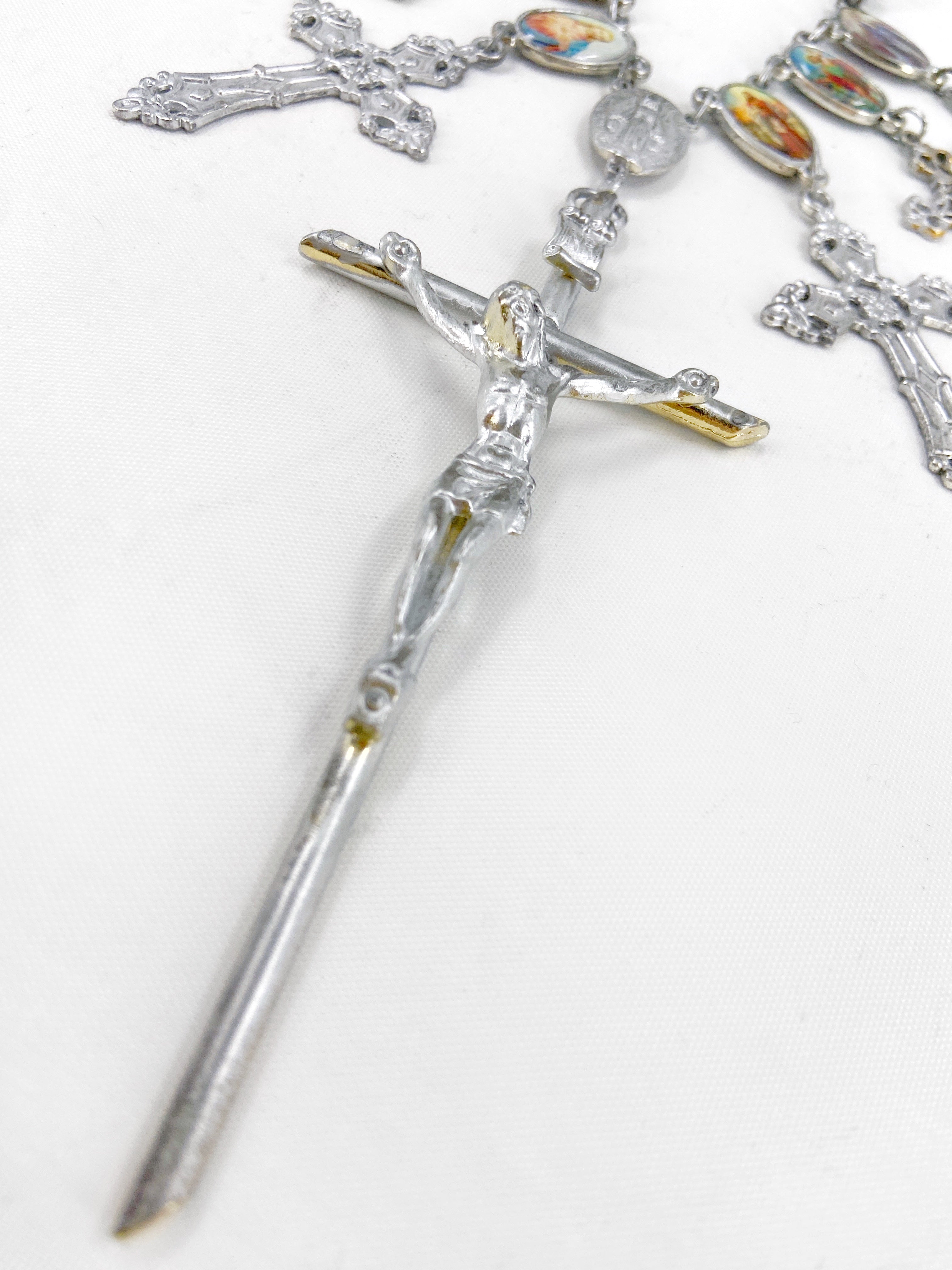 Jean Paul Gaultier 90S Sample 7 Cross Enamel Christian Pendant