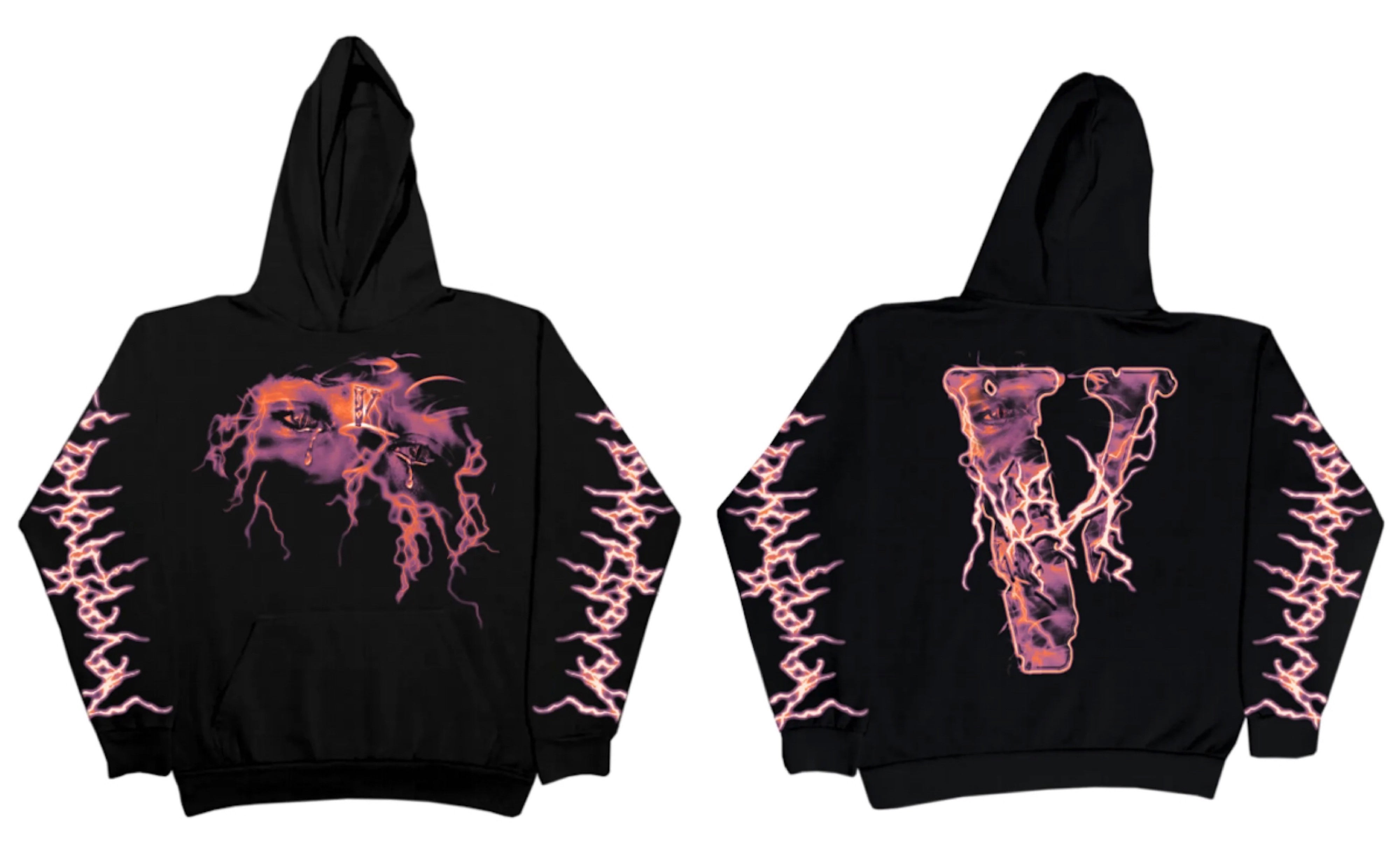Vlone x Never Broke Again Eyes Hoodie Black – Duval.Kickz