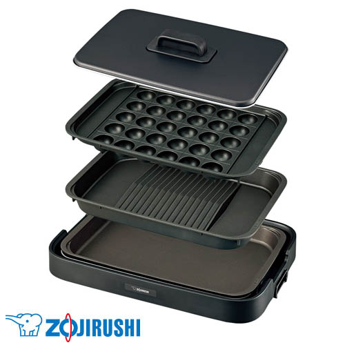 象印マホービン ホットプレート やきやき 3枚プレート 深型 ブラック