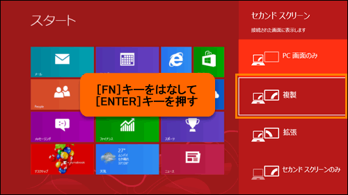 テレビ/外部ディスプレイを接続したときの表示装置を切り替える方法