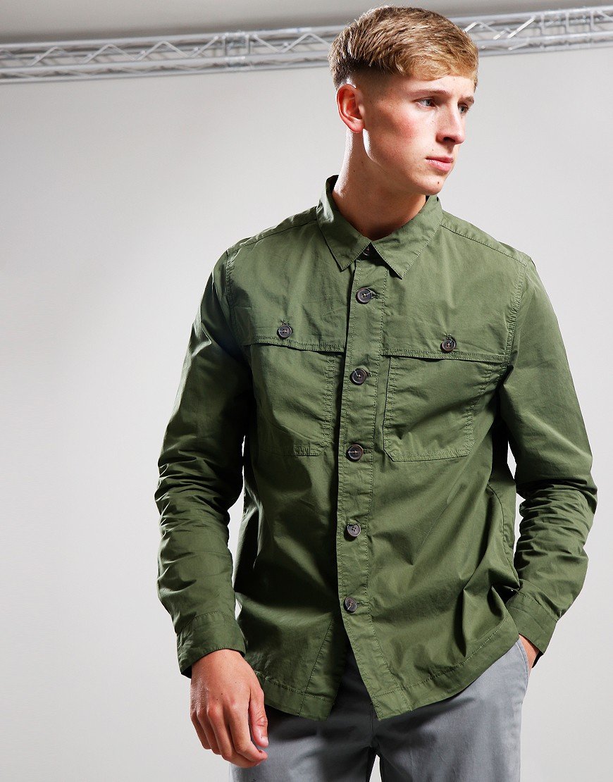 Barbour Sidlaw Overshirt Palm Leaf - Terraces Menswear