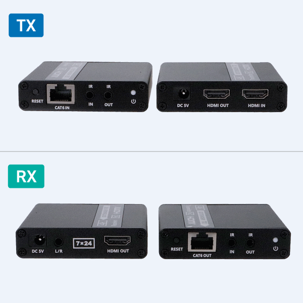HDMIエクステンダー PoCタイプ、伝送距離70m＠1080P、40m@4K 30Hz