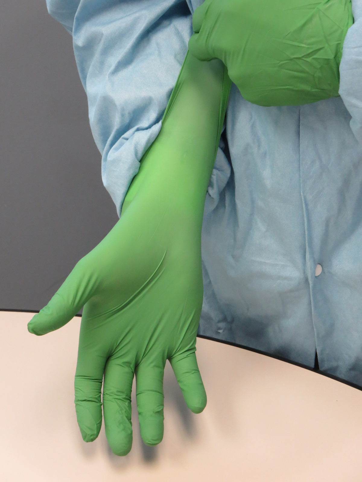 Showa® 6110PF Green EBT Nitrile Gloves Biodegrade 82% in 386 Days!