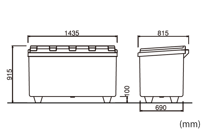 ジャンボ収納BOX 690G（W1435×D815×H915mm）［環境スマイル］