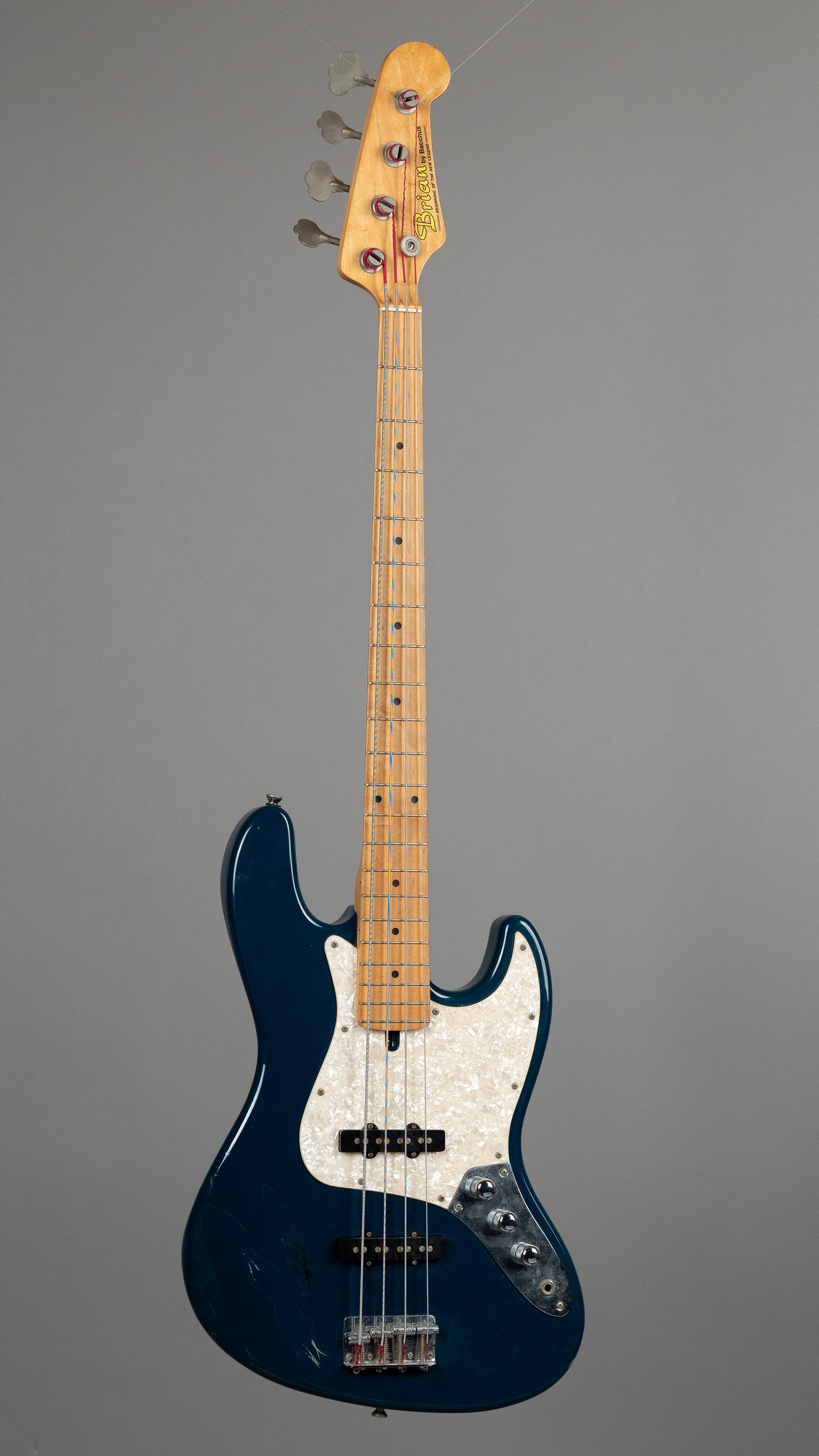 c1990 Brian by Bacchus Jazz Bass (Japan, Blue)
