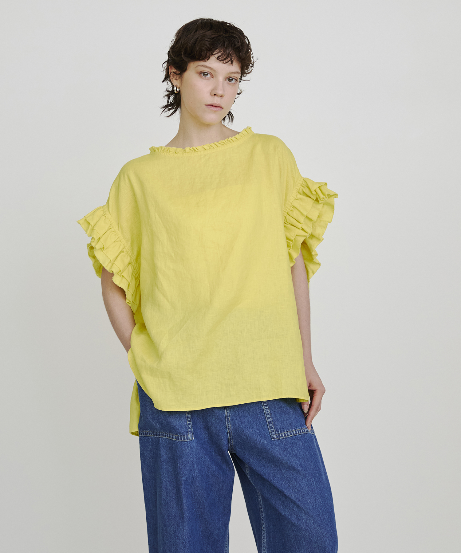 リネンフリルブラウス ｜ハウス オブ ロータス＜HOUSE OF LOTUS＞公式