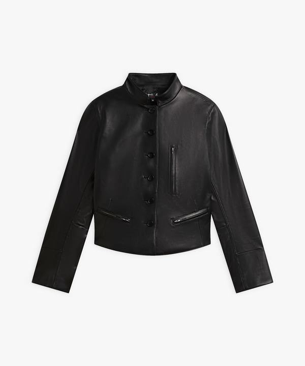CU32 BLOUSON レザーブルゾン ｜agnès b. FEMME（ファム