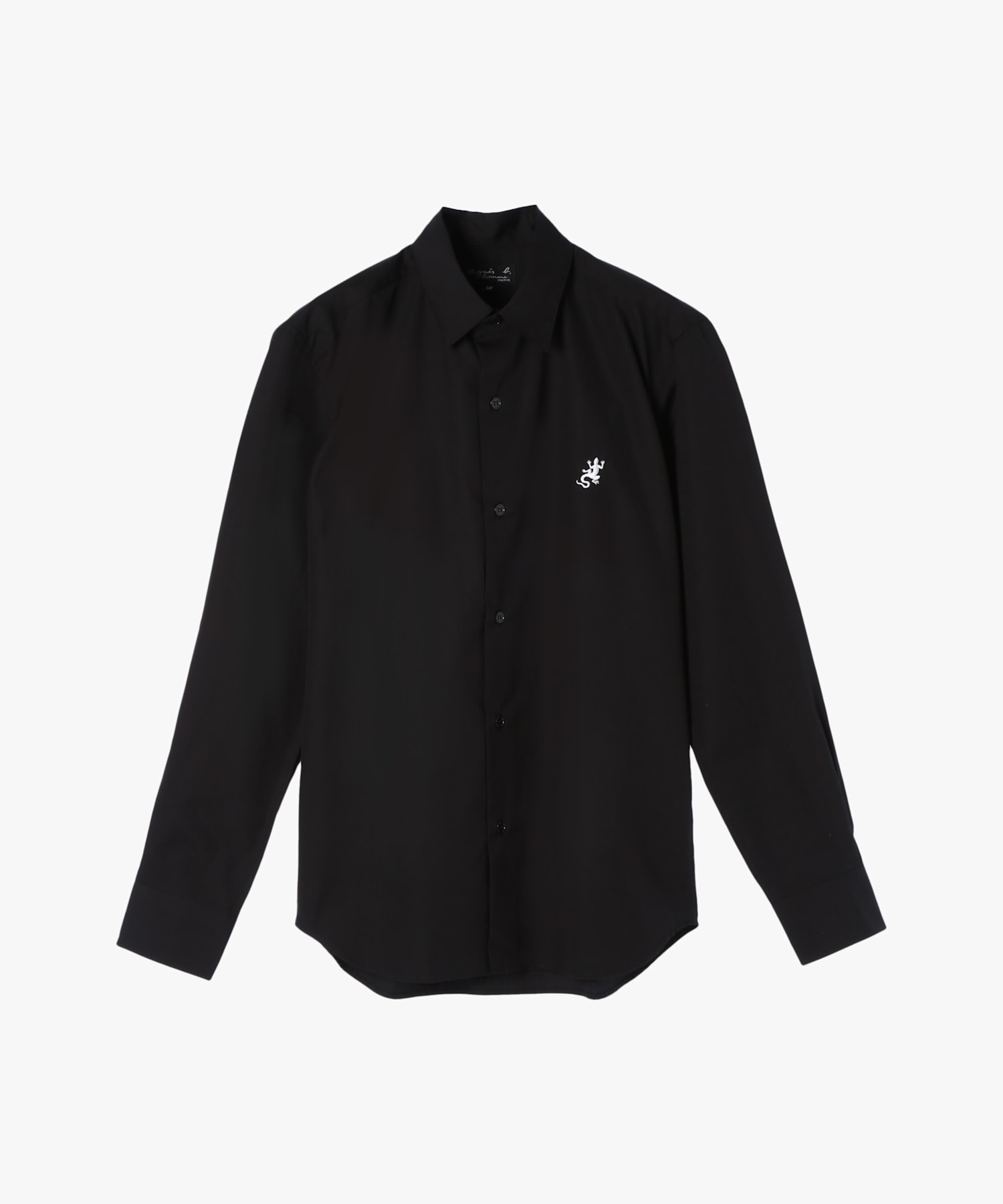 メンズ アイコニック 刺繍 コットン 長袖 シャツ 