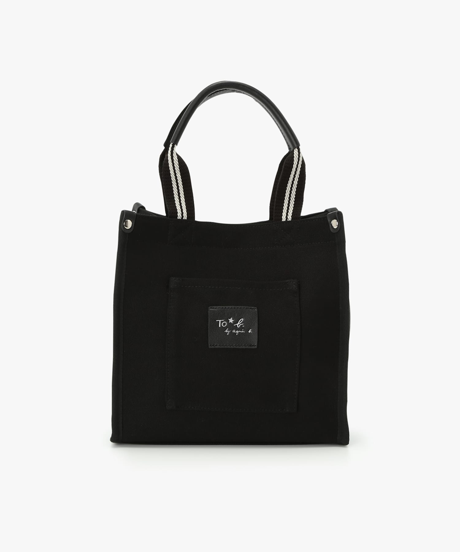 ロゴ レザーネーム ミニ トートバッグ ｜To b. by agnès b