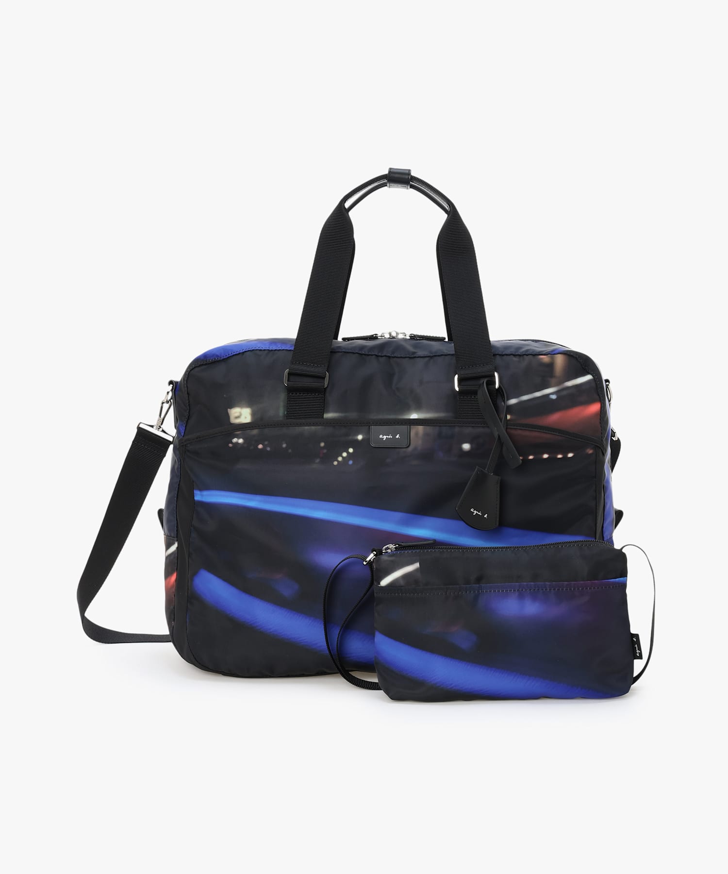 フォトプリント 2way ラージ ボストンバッグ RAT01N－01 ｜agnès b