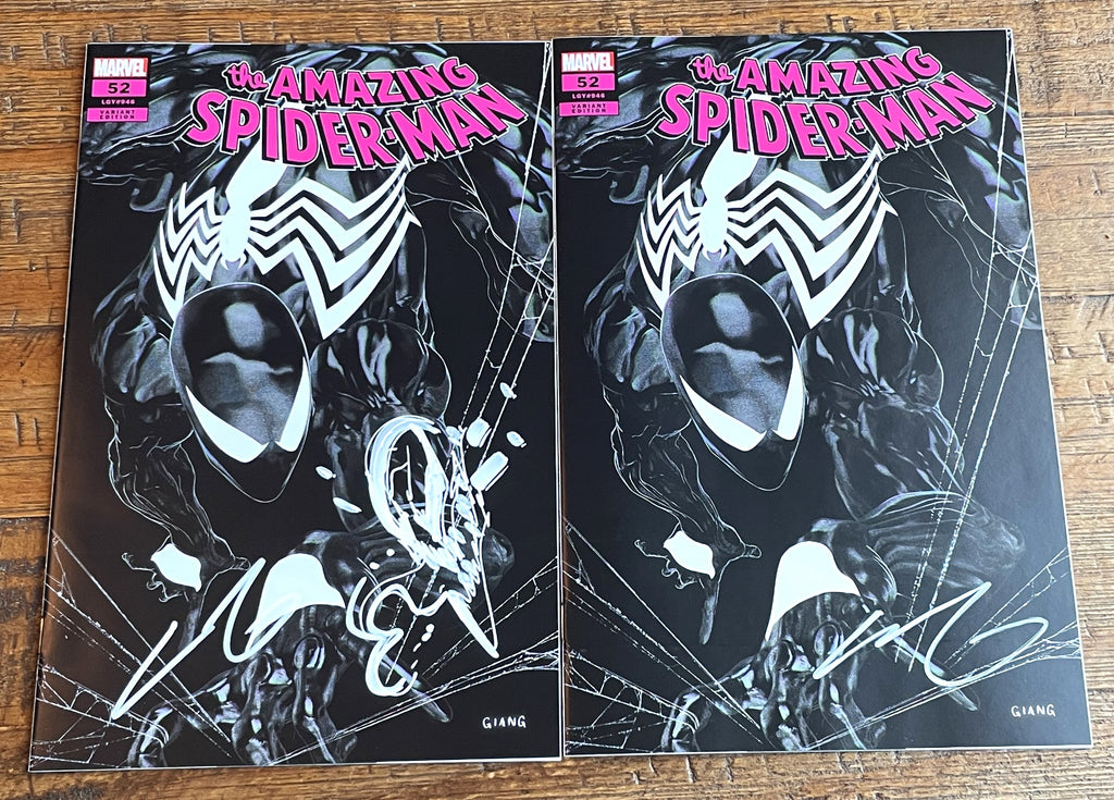 AMAZING SPIDER-MAN #52 JOHN GIANG SIGNED REMARK NEGATIVE VARIANT