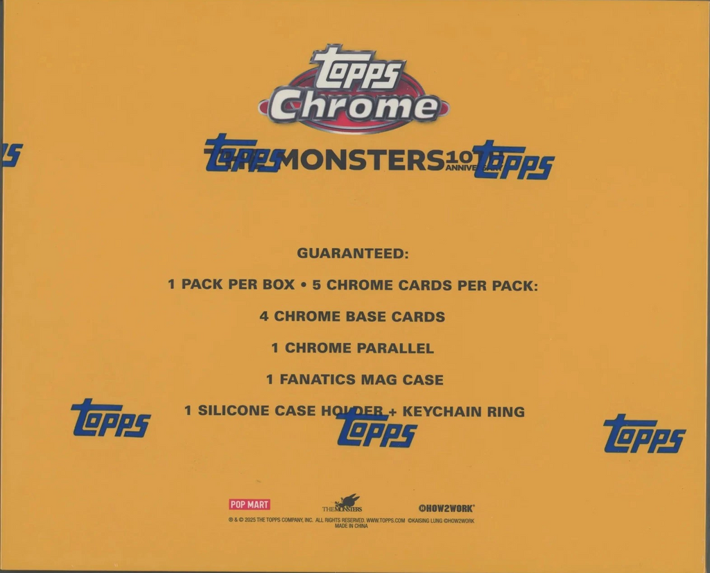 2025 TOPPS LABUBU CHROME THE MONSTERS 10th ANNIVERSARY HOBBY BOX