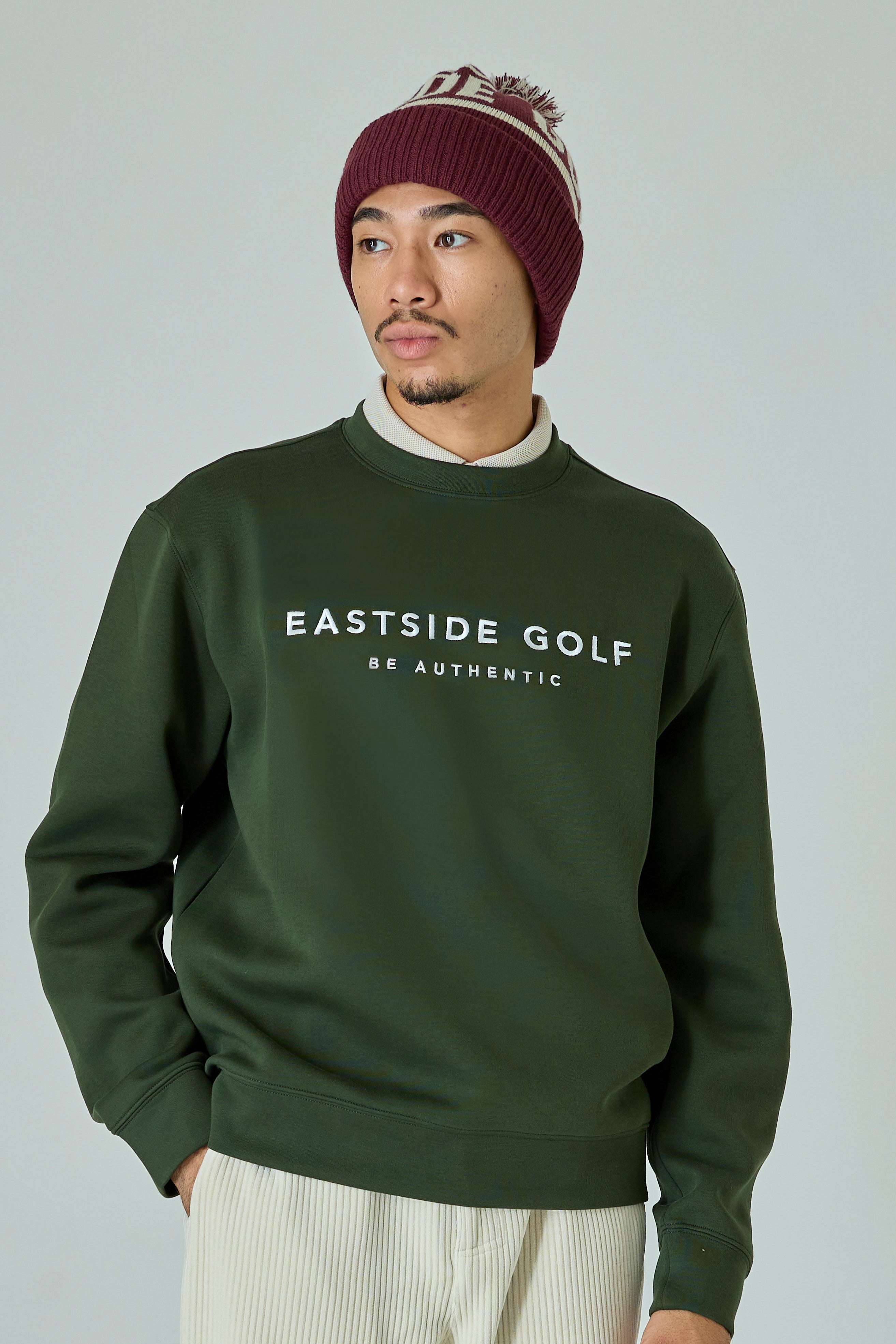 LS DOUBLE KNIT CREW/ フロントロゴクルーニット – Eastside Golf