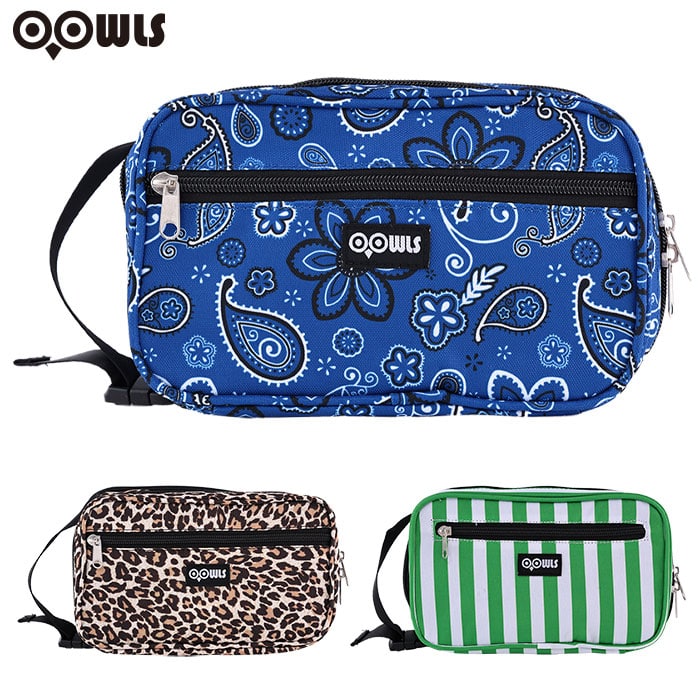 OOWLS パターン マルチポーチ ゴルフ よく目立つ！ ラウンドポーチ