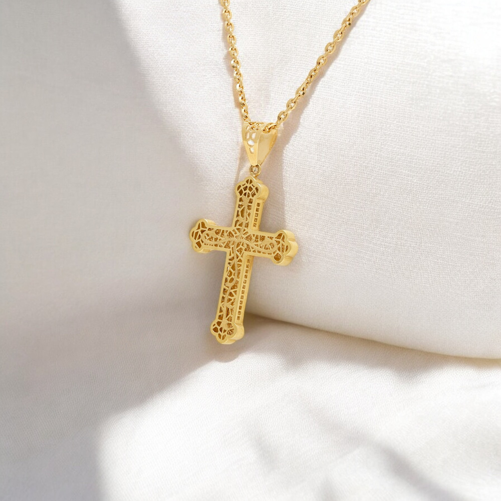 K18イエローゴールド クロス ネックレス J357068 | ユキザキセレクト