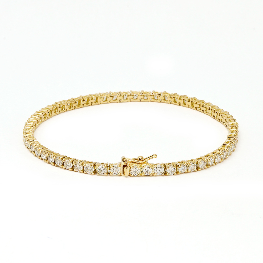 K18イエローゴールド ダイヤモンド テニス ブレスレット J378643