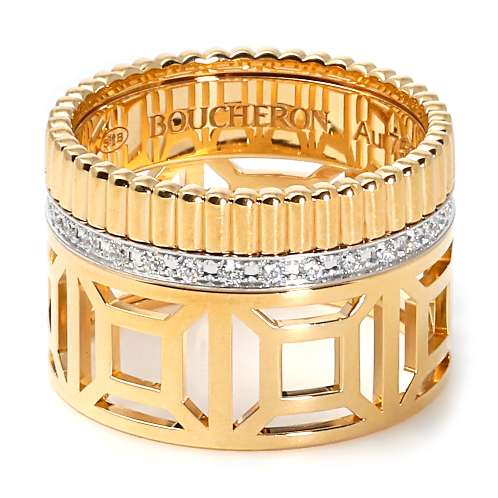 中古] ブシュロン キャトルラディアント オープンワーク ダイヤモンド