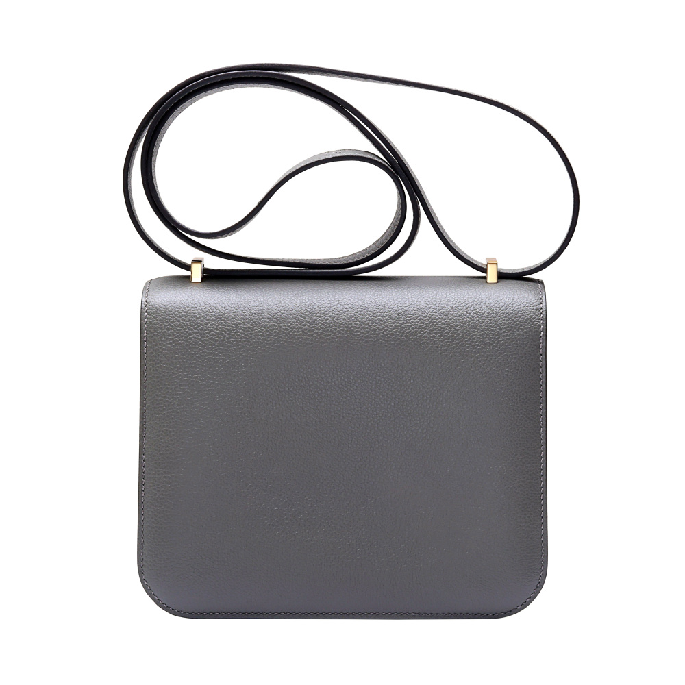 未使用] エルメス ヴェルソ シェーブル グリメイヤーxブラン イエロー