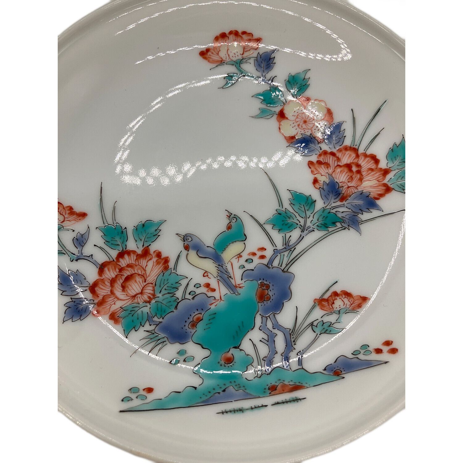 157 十四代 酒井田柿右衛門 錦 花鳥文 額皿 飾皿