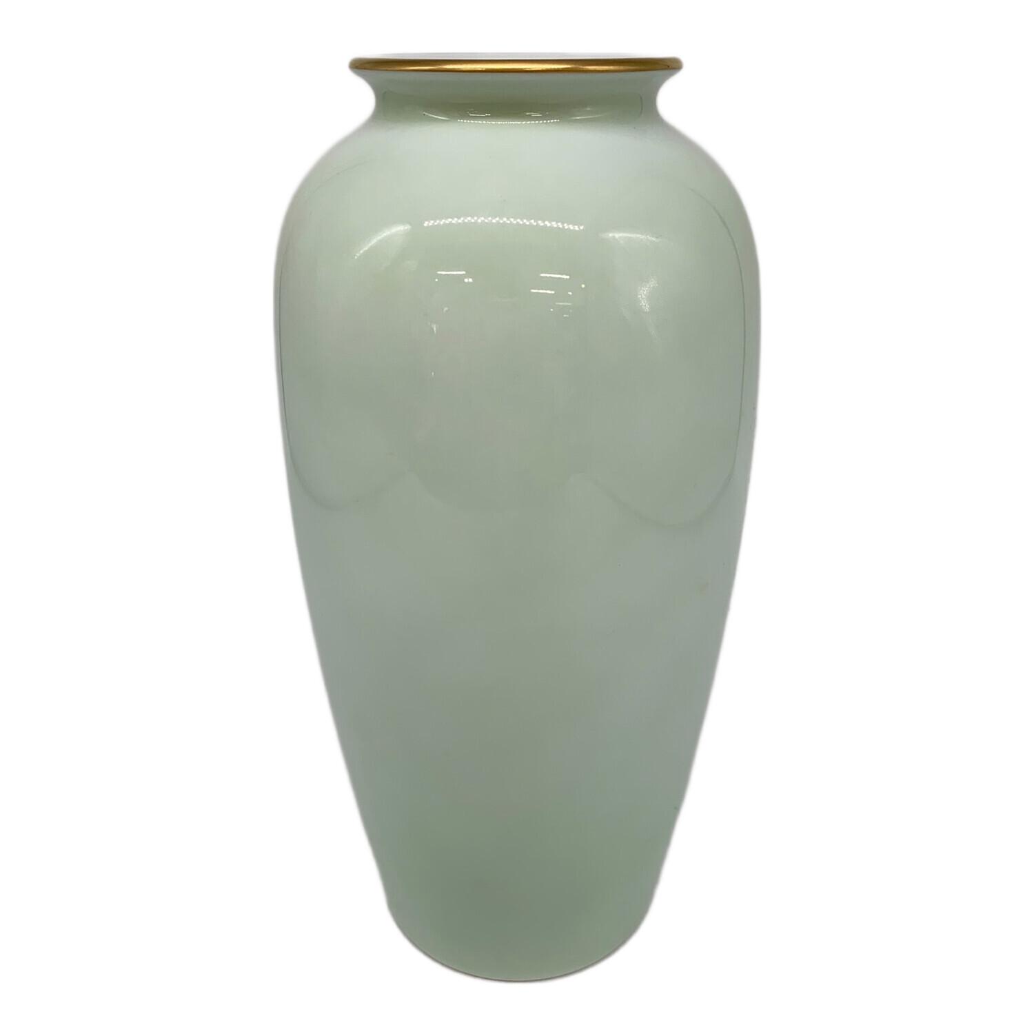 深川製磁 (フカガワセイジ) 花瓶 あやめ 色絵彩磁 ブルー｜トレファク