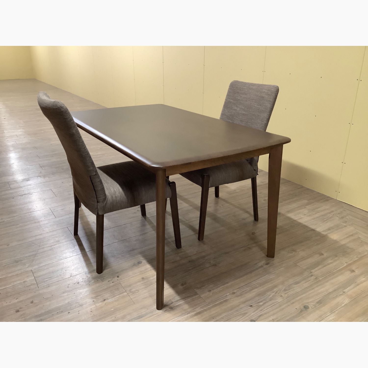 ニトリ ダイニング3点セット ブラウン 2022年製 天板キズ有 DTN