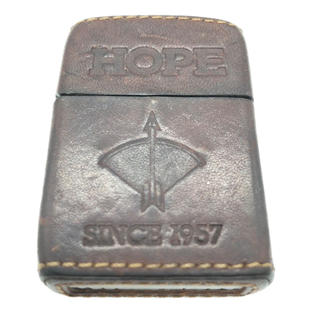 希少 HOPE ホープ zippo 革 レザー 希少 HOPE ホープ zippo 革 レザー