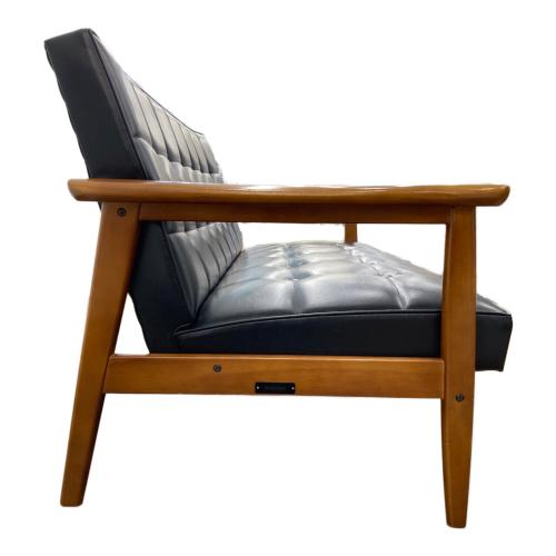 カリモク60 (カリモクロクマル) Kチェア 2シーター ブラウン×ブラック