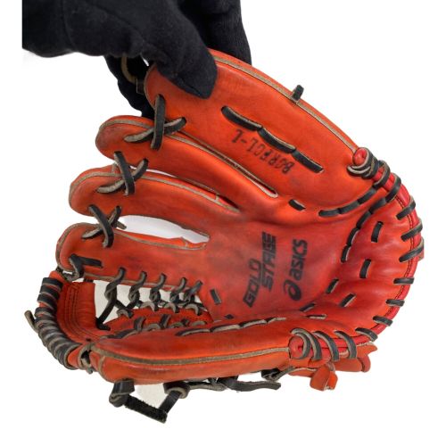 asics (アシックス) グローブ オレンジ GOLD STAGE レザー 大谷モデル
