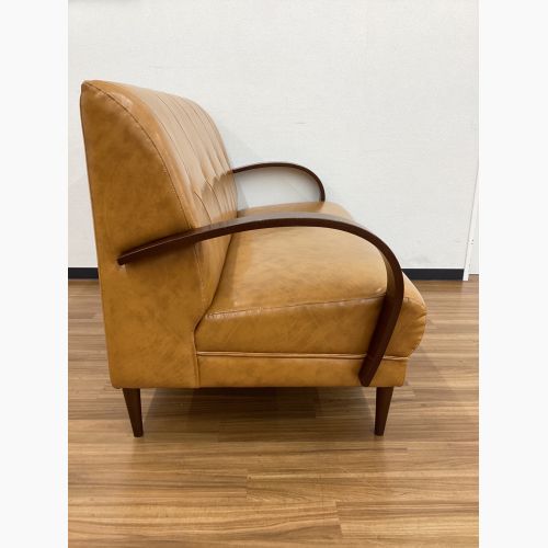 B-COMPANY (ビーカンパニー) 2人掛けソファー キャメル クールベレザー