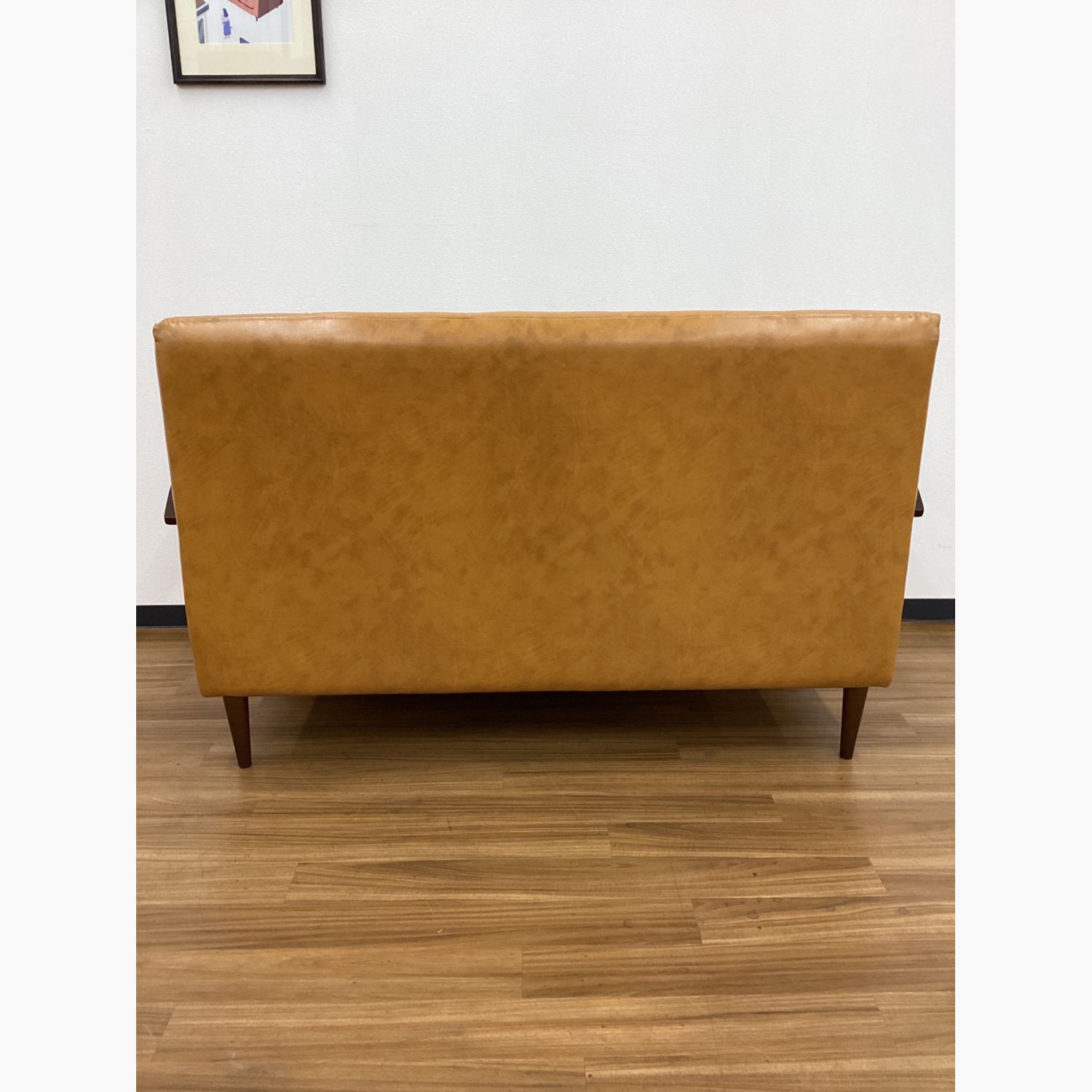 B-COMPANY (ビーカンパニー) 2人掛けソファー キャメル クールベレザー