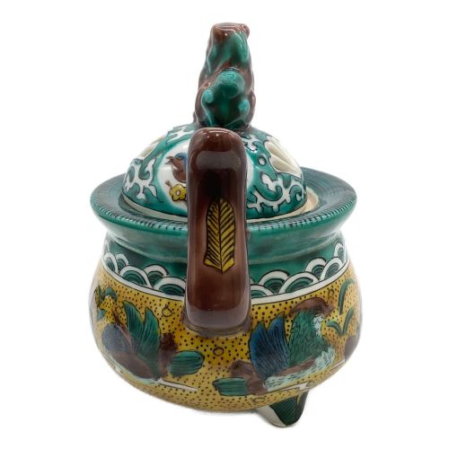 香炉 九谷焼 獅子 摘三足香炉 青手九谷 灰入り｜トレファクONLINE