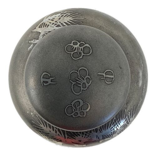 薩摩錫器 錫彦 浅田錫器 795g本錫 スレ有 茶器 茶壺 薩摩錫器