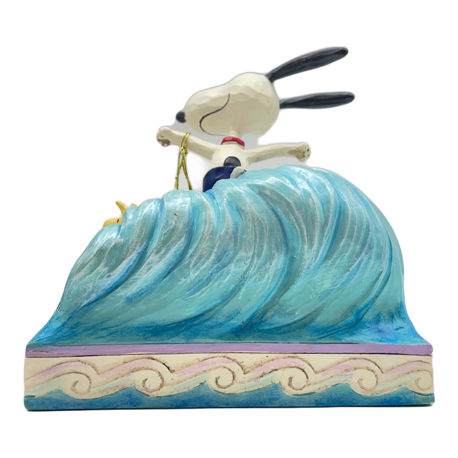 jim shore (ジムショアー) スヌーピー＆ウッドストック サーフィン