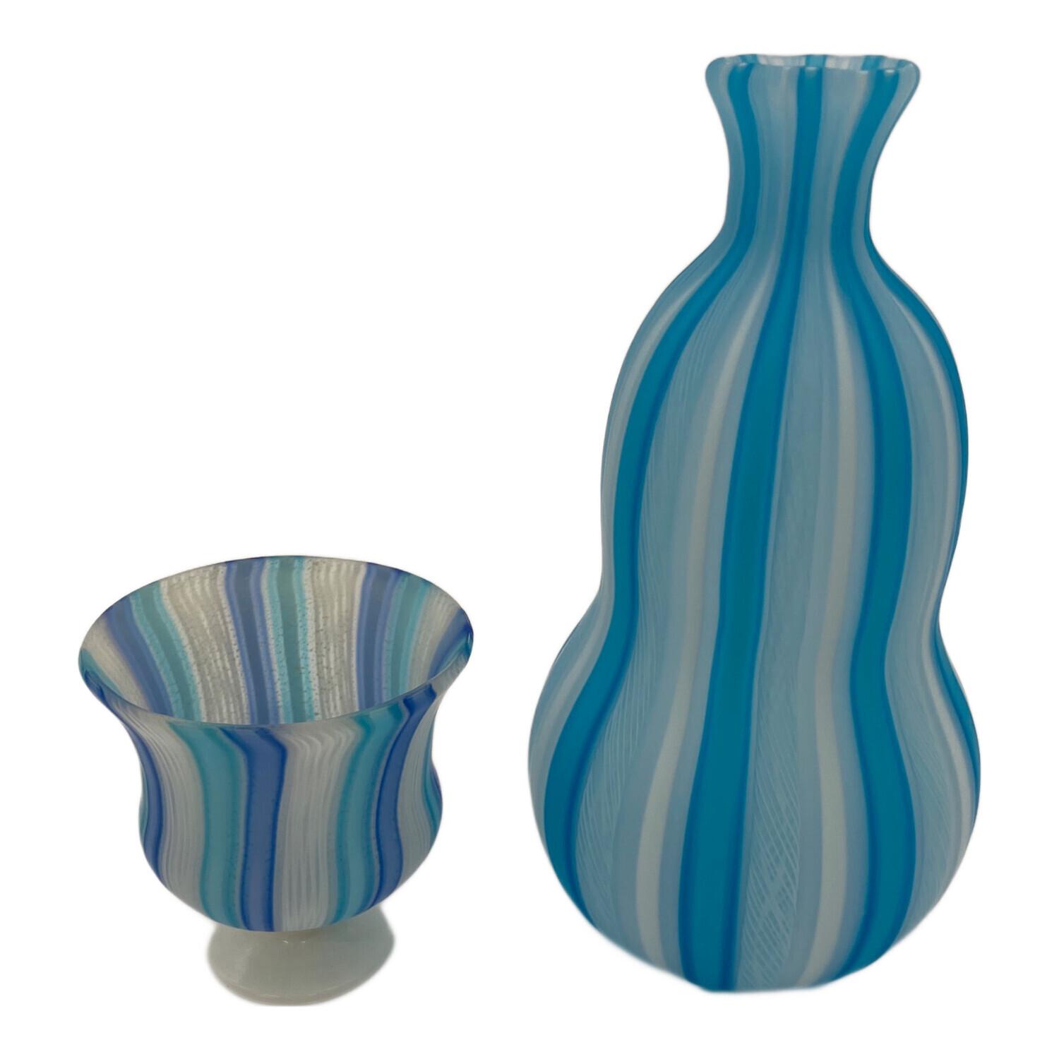 藤田喬平 (フジタキョウヘイ) ヴェニス 手吹ガラス工芸 盃 徳利 酒器